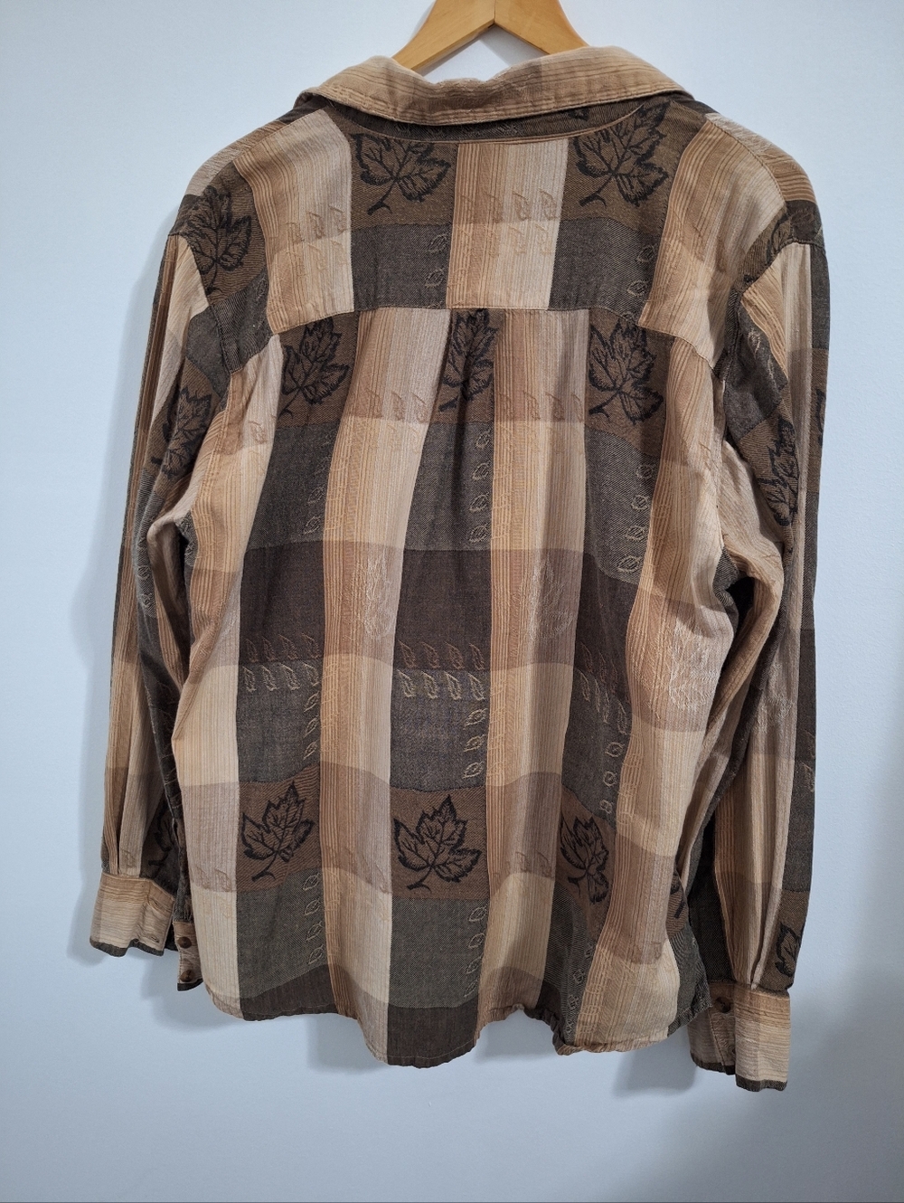 Northcrest Plaid Cotton Shirt in Tan and Brown - Picture 3 of 10